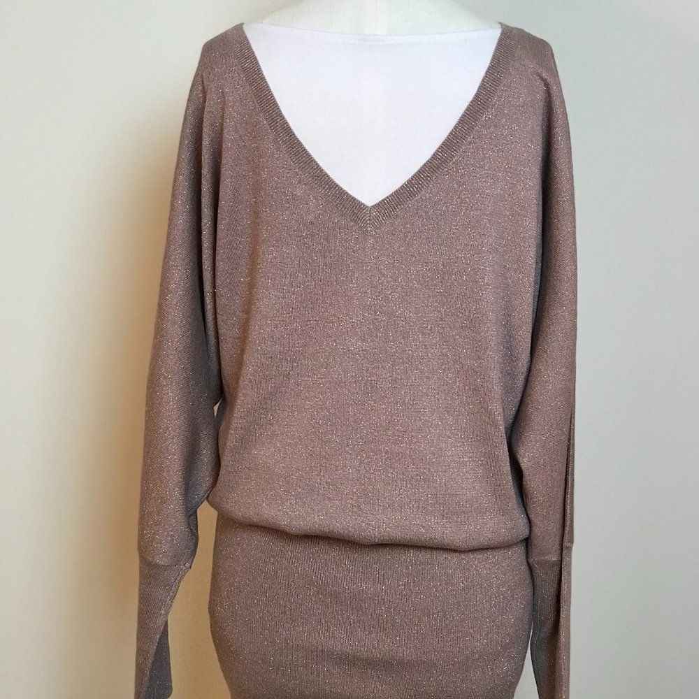 BNWOT LEITH Reversible Old Rose Sweater Dress